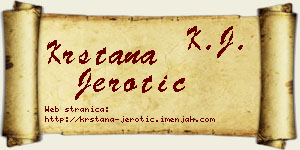 Krstana Jerotić vizit kartica